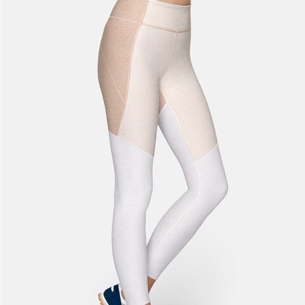 Outdoor voices womens 3/4 or 7/8 two-tone warmup leggings